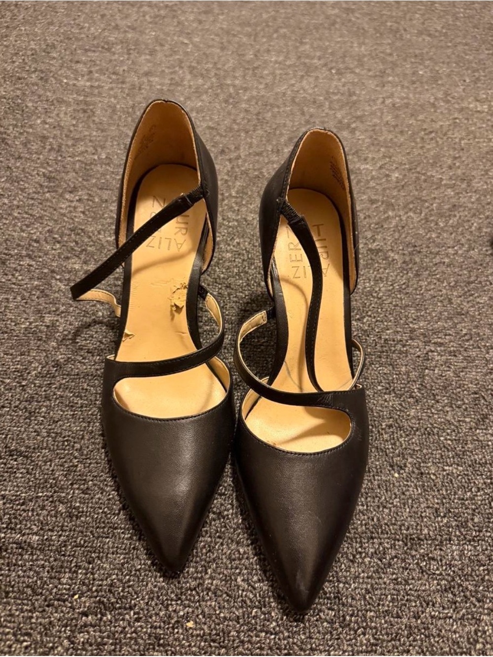 Naturalizer Black Pointed-Toe Strappy Women's Heels
